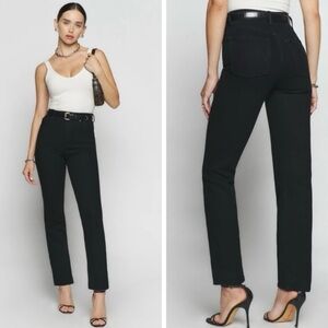 Reformation Liza Ultra High Rise Straight Jeans Size 26